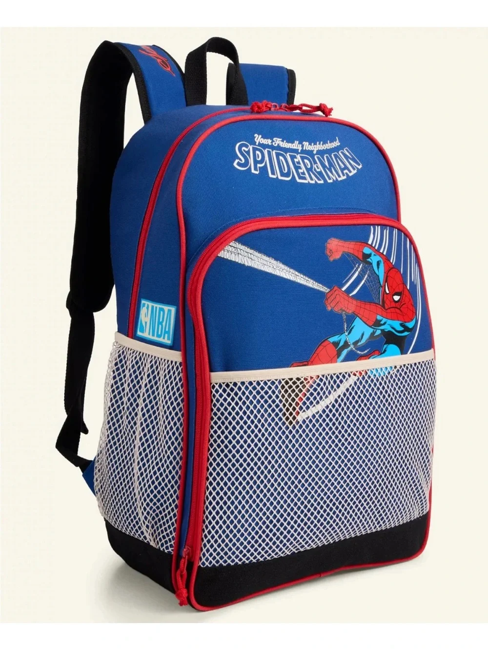 Marvel Blue & Red Spider-Man Kids Backpack with Mesh Front